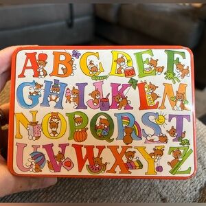 J.S.N.Y. Tin Alphabet Magnets Vintage 80's Magnetic Kitschy Kitchen Incomplete